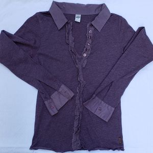 Prana long sleeved women's heather purple top